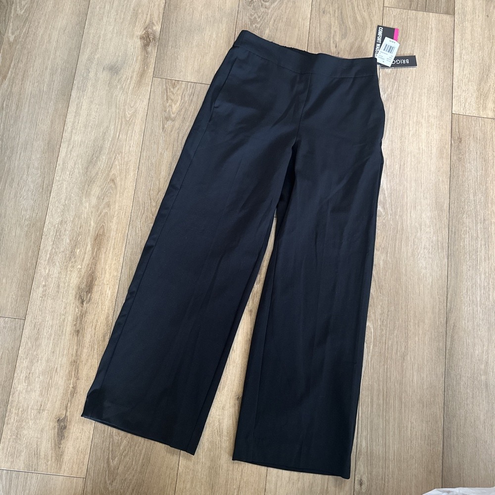 Briggs New York Black Comfort Waistband Bi-Stretch Pull On Pants 248D663BR S